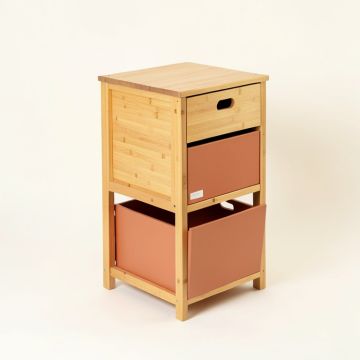 Hazel Arc Freestanding Pull-Out Hamper Cabinet (synthetic illustration; no displayed measurements)