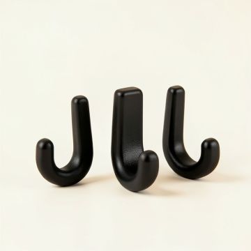 Black Bear Lodge Shower Curtain Hooks (synthetic illustration; no displayed measurements)