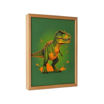 Dinosaur Jumble Graphic Art Print On Wood
