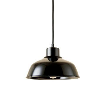 Pine Brook Pendant Light Suspended From One Plain Cable - Black