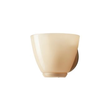 Elm Bend Wall Sconce Mounted On A Plain Wall - Beige