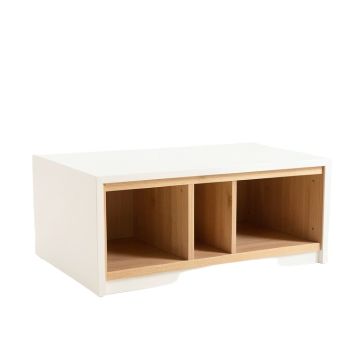 Cove Bridge Shoe Storage Bench - White