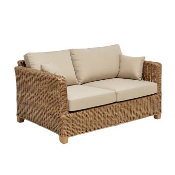 Sargent 74 '' Wide Outdoor Teak Patio Sofa With Cushions