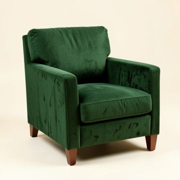 24.36 '' Wide Velvet Armchair (synthetic illustration; no displayed measurements)