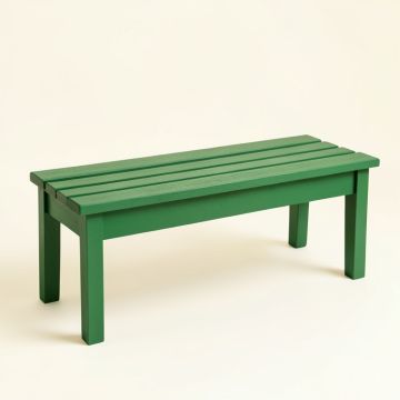 Aspen Field Indoor Bench - Green (synthetic illustration; no displayed measurements)