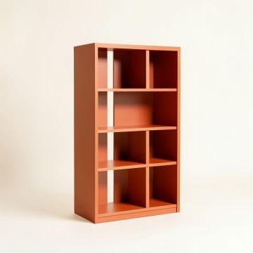 Ridge Crest Freestanding Bookcase - Terracotta (synthetic illustration; no displayed measurements)