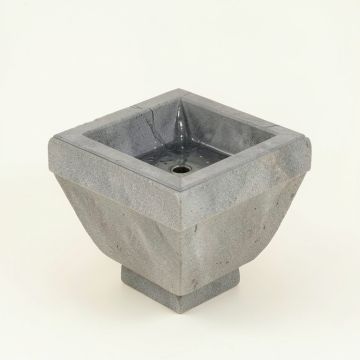 Cascade Springs Natural Stone/Metal Square Edges Wall Fountain With Light (synthetic illustration; no displayed measurements)
