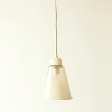 Spruce Canyon Pendant Light Suspended From One Plain Cable - Ivory (synthetic illustration; no displayed measurements)