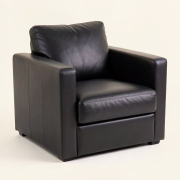 Stutes 64 '' Wide Faux Leather Square Arm Loveseat (synthetic illustration; no displayed measurements)