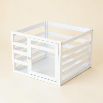 Cedar Bend Empty Furniture-Style Pet Crate - White (synthetic illustration; no displayed measurements)