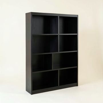Birch Edge Freestanding Bookcase - Black (synthetic illustration; no displayed measurements)