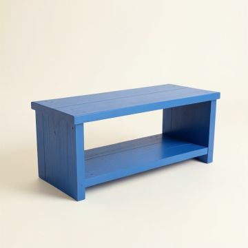 Shore Bridge Narrow Outdoor Storage Bench - Blue (synthetic illustration; no displayed measurements)