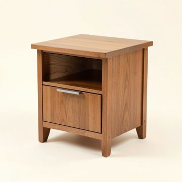 Errol 1 - Drawer Solid Wood Nightstand (synthetic illustration; no displayed measurements)