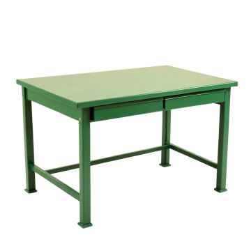 Olive Crossing Empty Workshop Workbench - Green