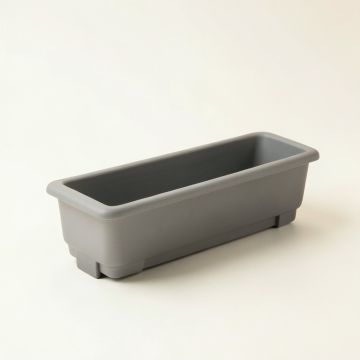 Cove Bridge Empty Railing Planter With Integral Brackets - Gray (synthetic illustration; no displayed measurements)