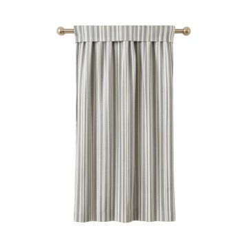Is-Haq Striped Semi-Sheer Rod Pocket Single Curtain Panel