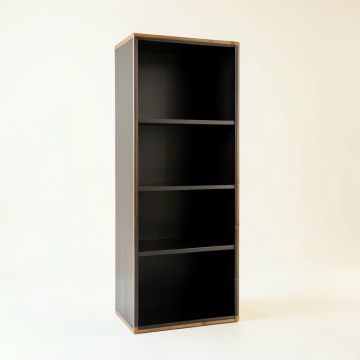 Birch Crest Narrow Cubby Tower - Black (synthetic illustration; no displayed measurements)
