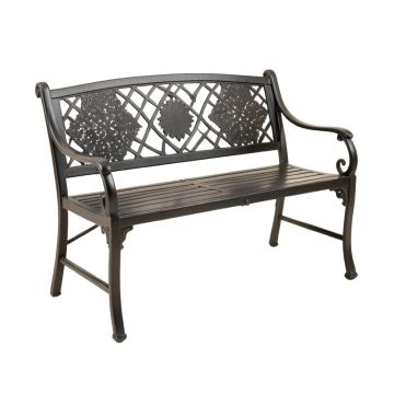 Sunflower Iron Garden Bench