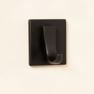 Slate Brook Wall-Mounted Robe Hook - Black (synthetic illustration; no displayed measurements)