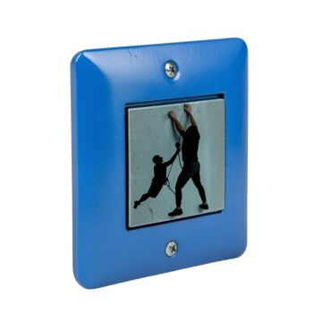 Michigan Climbers Shows Two People Rock Climbing Within A Michigan Silhouette 2-Gang Toggle Light Switch Wall Plate