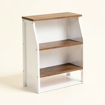 Frostburg 51.57 '' H X 45.66 '' W Steel Step Bookcase (synthetic illustration; no displayed measurements)