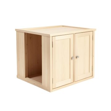 Vale Branch Empty Furniture-Style Litter Enclosure - Beige
