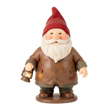 Edison With The Lighted Lantern Garden Gnome Statue