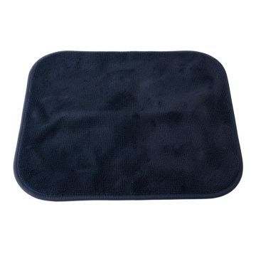 Moss Edge Bath Mat - Navy
