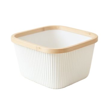 Birch Brook Empty Storage Basket - White