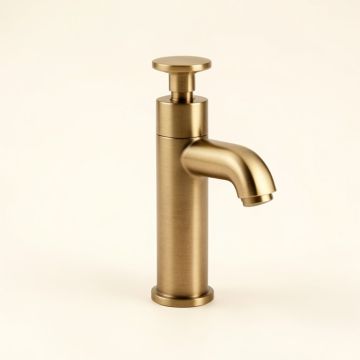 Restoration Mini Widespread Bathroom Sink Faucet With Brass Pop-Up (synthetic illustration; no displayed measurements)