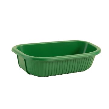 Reed Crest Empty Railing Planter With Integral Brackets - Green