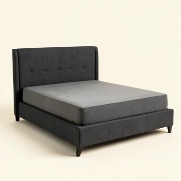 Zest Wing Upholstered Standard Bed (synthetic illustration; no displayed measurements)