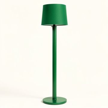 Ridge Canyon Floor Lamp With A Plain Fabric Shade - Green (synthetic illustration; no displayed measurements)