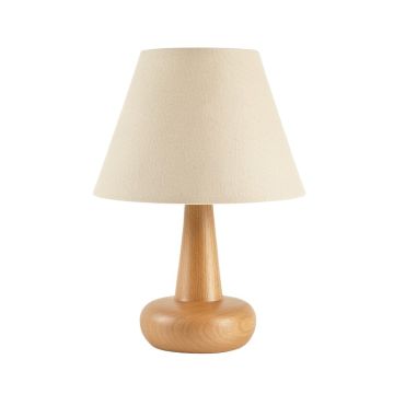 Field Brook Table Lamp With A Plain Fabric Shade - Beige