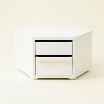 Maple Bluff Small-Parts Storage Drawer Cabinet - White (synthetic illustration; no displayed measurements)