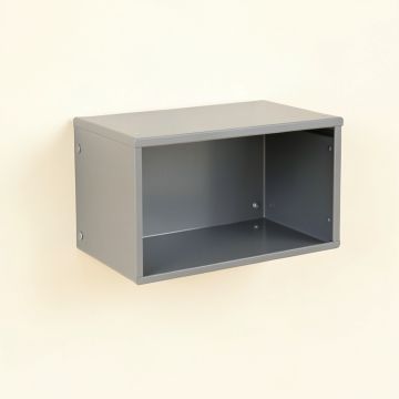 Cedar Bridge Wall-Mounted Shelf - Gray (synthetic illustration; no displayed measurements)