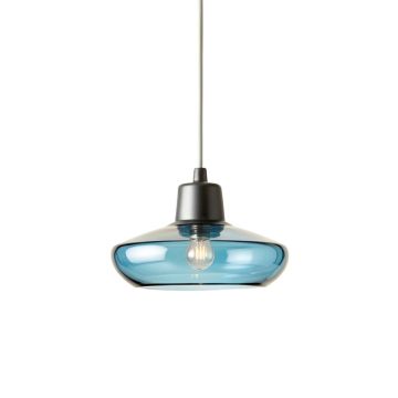 Meadow Dale Pendant Light Suspended From One Plain Cable - Blue