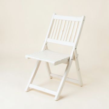 Brook Bluff Folding Outdoor Chair - White (synthetic illustration; no displayed measurements)