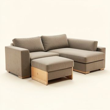 Hemphill 104 '' Wide Reversible Sofa & Chaise With Ottoman (synthetic illustration; no displayed measurements)