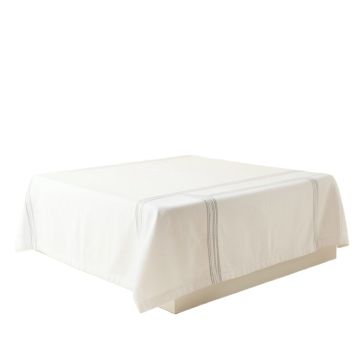 Briar Edge Flat Bed Sheet - White