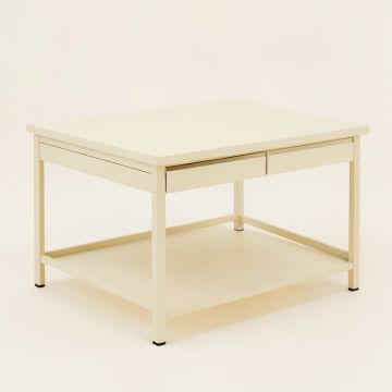 Moss Crest Empty Workshop Workbench - Cream (synthetic illustration; no displayed measurements)