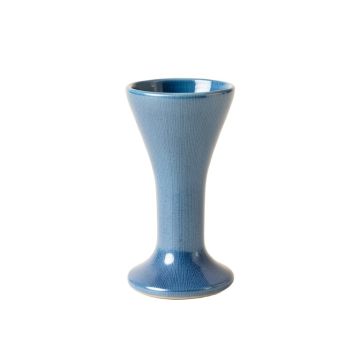 Fern Crest Empty Candle Holder - Blue