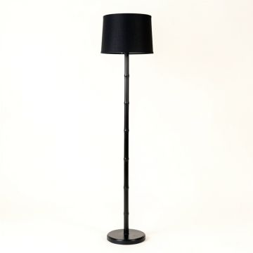 Heath Arc Floor Lamp With A Plain Fabric Shade (synthetic illustration; no displayed measurements)