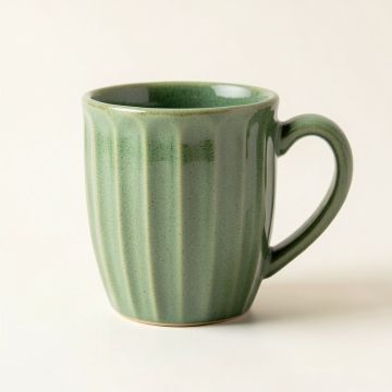 Dune Crest Ceramic Mug - Green (synthetic illustration; no displayed measurements)