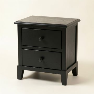 River Bridge Nightstand - Black (synthetic illustration; no displayed measurements)