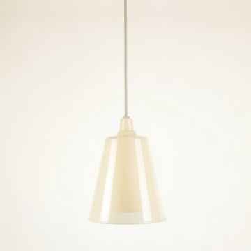 Linden Brook Pendant Light Suspended From One Plain Cable - Ivory (synthetic illustration; no displayed measurements)