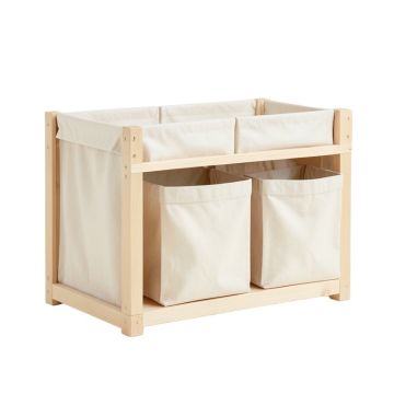 Cliff Bluff Laundry Sorting Station With Plain Removable Bags - Ivory
