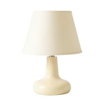 Heath Bluff Table Lamp With A Plain Fabric Shade - Cream