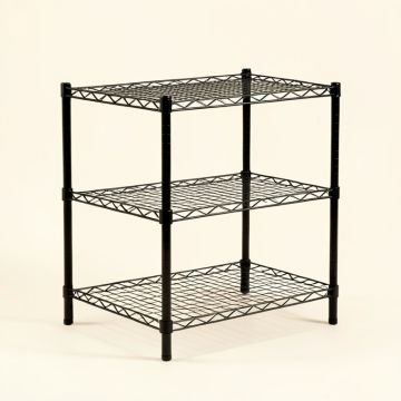 Donan 31.89 '' H X 29.13 '' W X 13.78 '' D Multi-Purpose 3-Shelf Wire Shelving Unit (synthetic illustration; no displayed measurements)