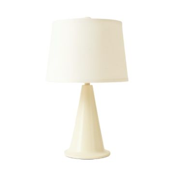 Field Bend Table Lamp With A Plain Fabric Shade - Ivory